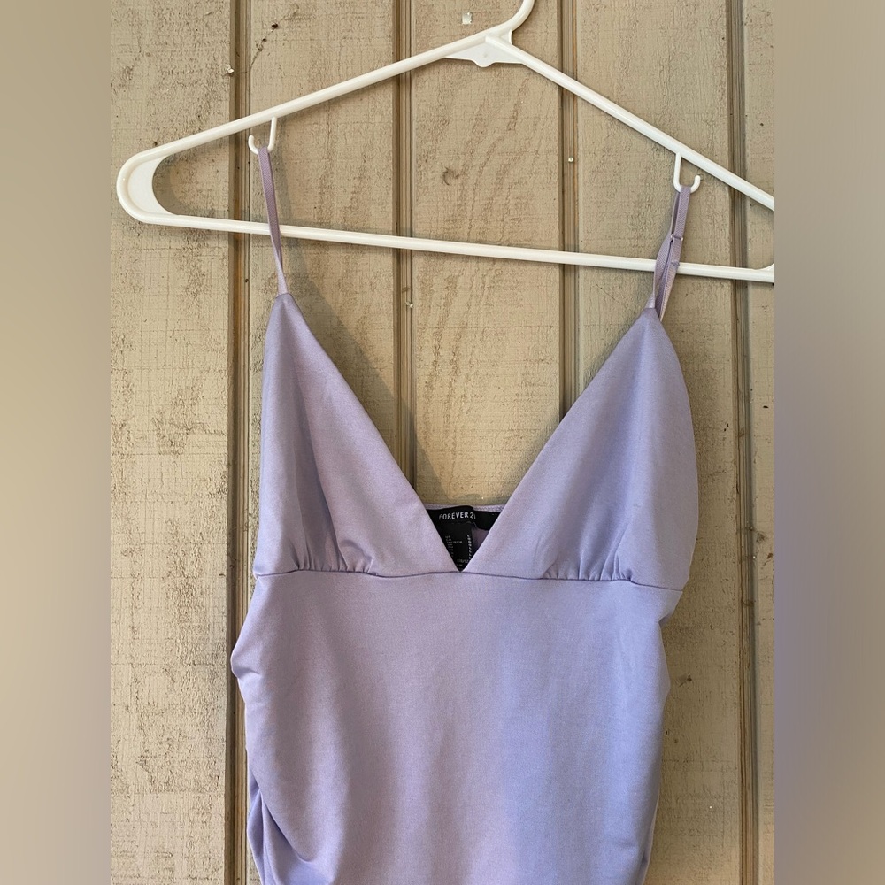 Forever 21 Womens Lavender Silk Tank Top Size Large